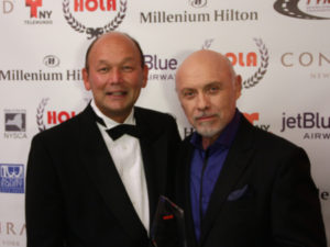 Producer Dean Huh with Actor Hector Elizondo at the HOLA Awards directed by Tony Bennis