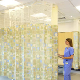 On The Right Track recylable hospital curtains help reduce infection