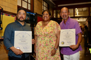 From the Set of Bash Town Tim Kang Dean Huh State Rep Chynah Tyler photo by Bruno Dos Santos