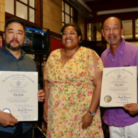 From the Set of Bash Town Tim Kang Dean Huh State Rep Chynah Tyler photo by Bruno Dos Santos