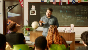 Actor Tim Kang in the of Mr. Oh on the set of the film Bash Town